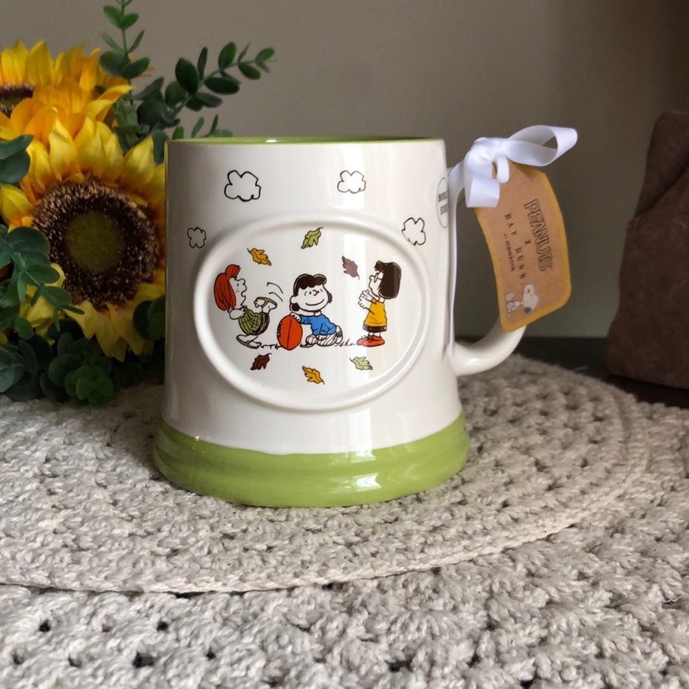 Rae Dunn Peanuts “Football Girls” Mug